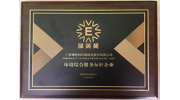 喜訊！博世科連續(xù)四年獲“環(huán)境綜合服務(wù)標(biāo)桿企業(yè)”榮譽(yù)